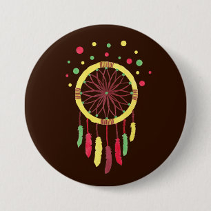 Regenbogen Dreamcatcher Button