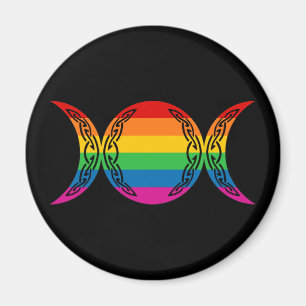 Regenbogen-dreifaches Göttin-Symbol Magnet