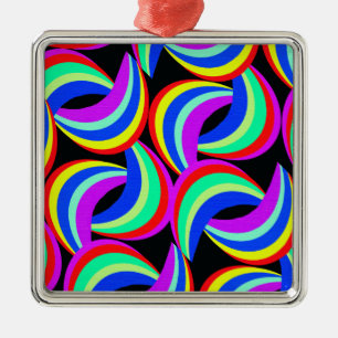 Regenbogen-Druck Silbernes Ornament