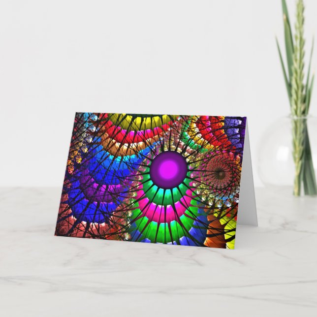 REGENBOGEN-DSCHUNGEL-GRUSS-KARTEN KARTE (Vorderseite)