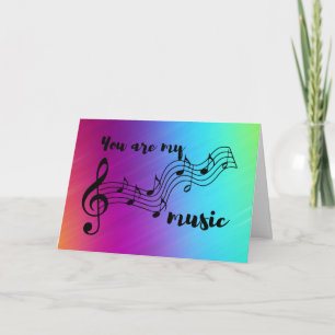 Regenbogen Du bist meine Musik Karte