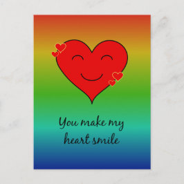 Regenbogen, du bringst mein Herz Lächeln Postkarte