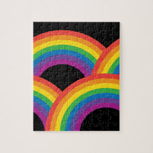Regenbogen Dunkel Puzzle