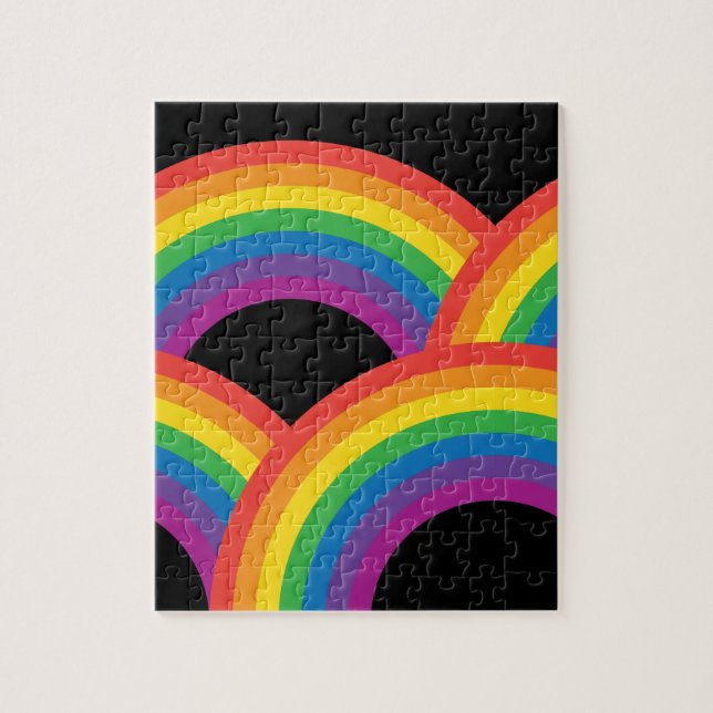 Regenbogen dunkel puzzle (Vertikal)