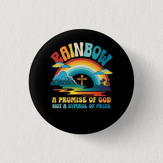 Regenbogen ein Versprechen Gottes nicht ein Symbol Button (Vorderseite)