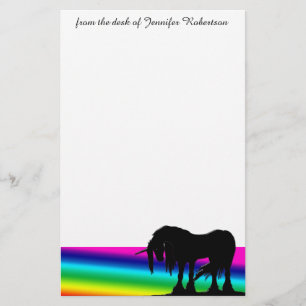 Regenbogen-Einhorn Briefpapier