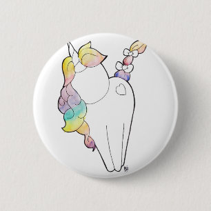 Regenbogen-Einhorn Button