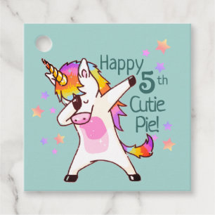 Regenbogen Einhorn Dab Tanz Pink Donut Danke Geschenkanhänger