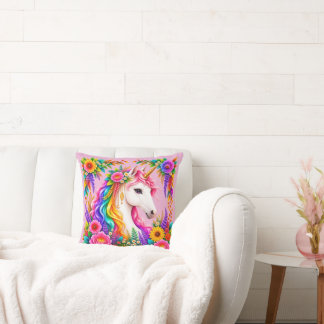 Regenbogen-Einhorn-Fantasie-Magie Kissen