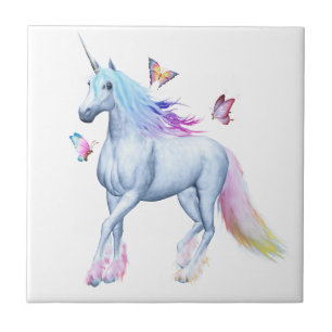 Regenbogen-Einhorn Fliese