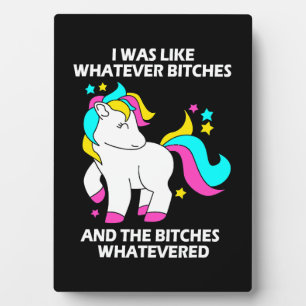 Regenbogen-Einhorn Ich war so nach dem Motto: Was Fotoplatte