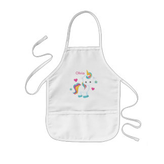 Regenbogen-Einhorn Kinderschürze
