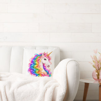 Regenbogen-Einhorn Kissen