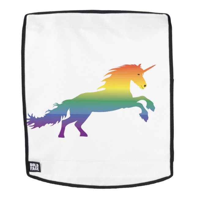 Regenbogen-Einhorn lgbt Rucksack (Abnehmbare Front)