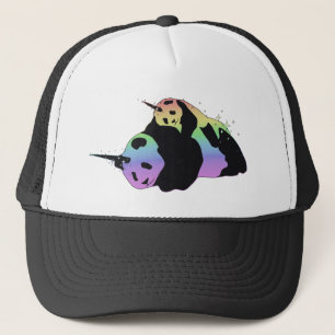 Regenbogen-Einhorn-Panda-magische Schein-Umarmung Truckerkappe