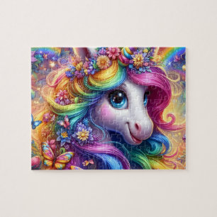 Regenbogen-Einhorn Puzzle