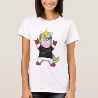 Regenbogen Einhorn Rocker T-Shirt