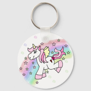 Regenbogen-Einhorn Schlüsselanhänger