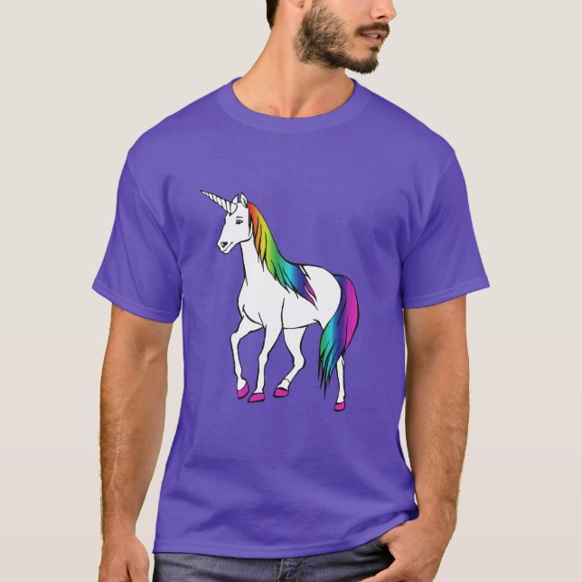 REGENBOGEN-EINHORN T-Shirt (Vorderseite)