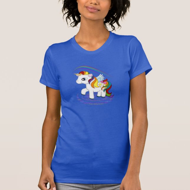 Regenbogen-Einhorn T-Shirt (Vorderseite)