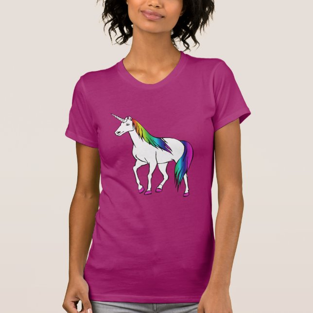 REGENBOGEN-EINHORN T-Shirt (Vorderseite)
