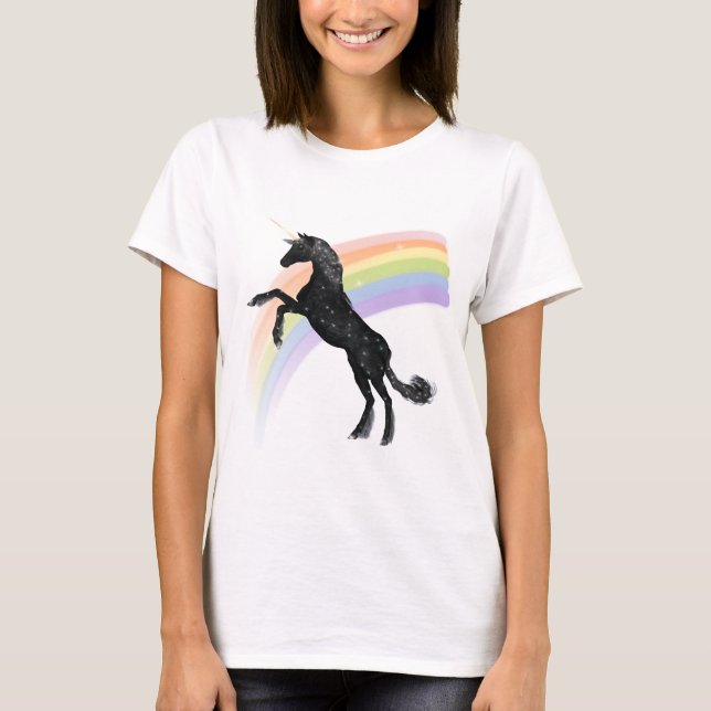 Regenbogen-Einhorn T-Shirt (Vorderseite)