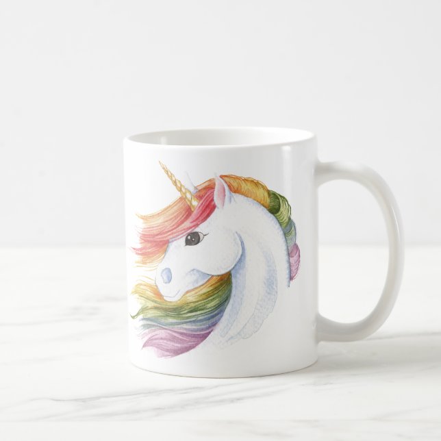 Regenbogen-Einhorn Tasse (Rechts)