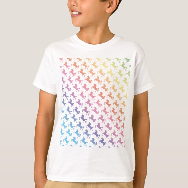 Regenbogen-Einhörner T-Shirt (Vorderseite)