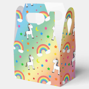Regenbogen-Einhornherz-Sternchen-Vereinbarung Geschenkschachtel