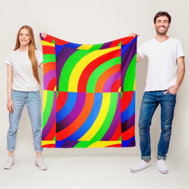 REGENBOGEN-EINLADUNG GRUSS-PAKET FLEECEDECKE (Beispiel)