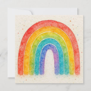 Regenbogen-Einladungskarte. Einladung