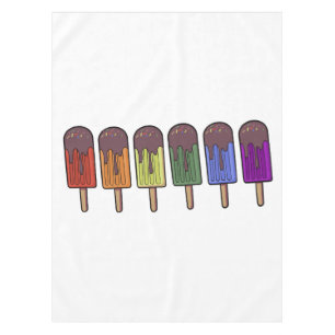 Regenbogen-Eispop-Parade Tischdecke