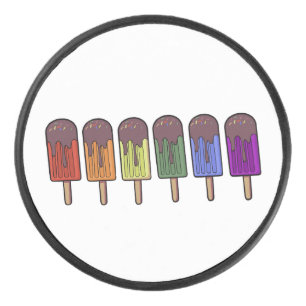 Regenbogen-Eispop-Umzug Eishockey Puck