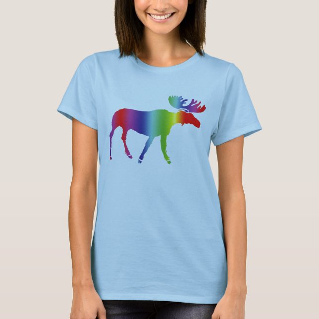 Regenbogen-Elche T-Shirt (Vorderseite)