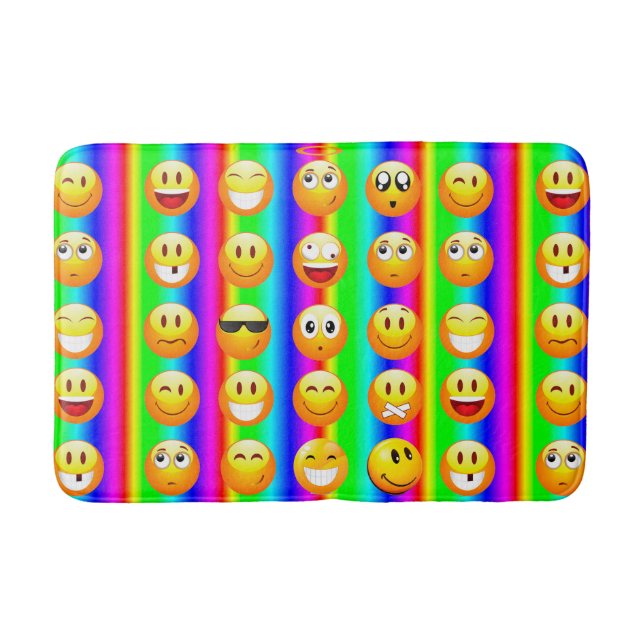 Regenbogen Emoji Badewanne Badematte (Vorderseite)
