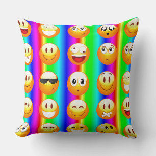 Regenbogen-Emoji Kissen