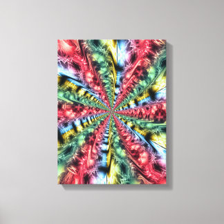 Regenbogen-Energie-Sternenexplosion-Fraktal-Kunst Leinwanddruck