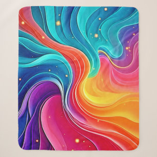Regenbogen-Energie-Wirbel: Lebendige Flow-Kunst Sherpadecke