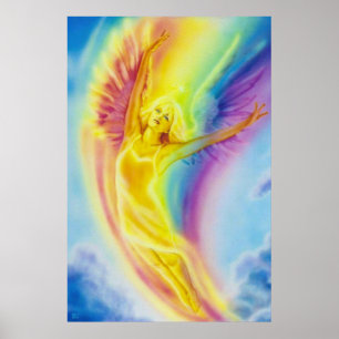 Regenbogen-Engel durch Lisa-Iris Poster