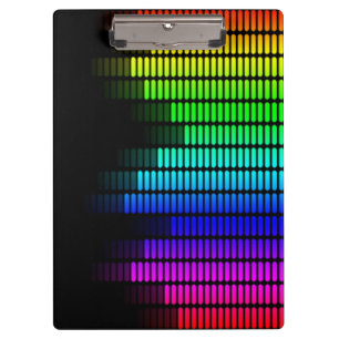 Regenbogen-Equalizer-Clipboart Klemmbrett