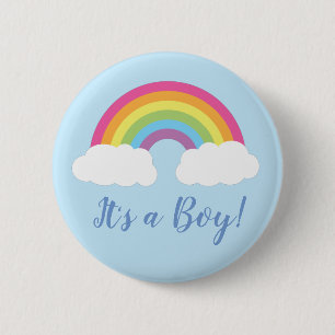 Regenbogen Es ist ein Baby-Duschknopf Button