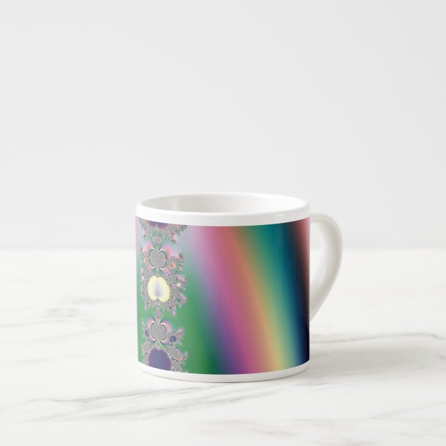 Regenbogen Espressotasse (Vorderseite Rechts)