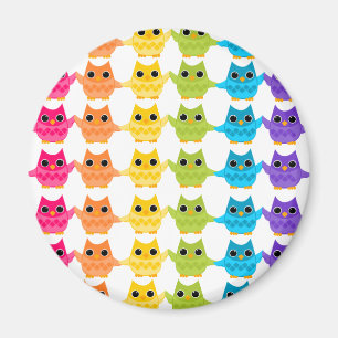 Regenbogen-Eulen Magnet