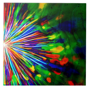Regenbogen Explosion Fliese