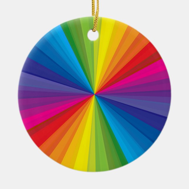 Regenbogen-Explosion Keramikornament (Vorne)