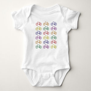 Regenbogen fährt Baby-Bodysuit rad Baby Strampler
