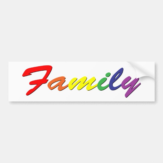 Regenbogen-Familien-Autoaufkleber Autoaufkleber (Vorne)