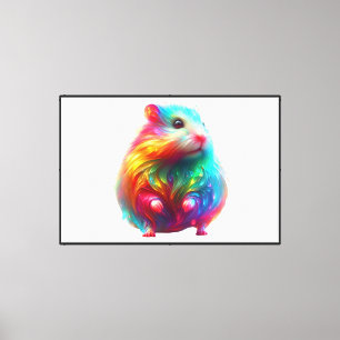 Regenbogen-Fantasy-Hamster-Kunst Leinwanddruck