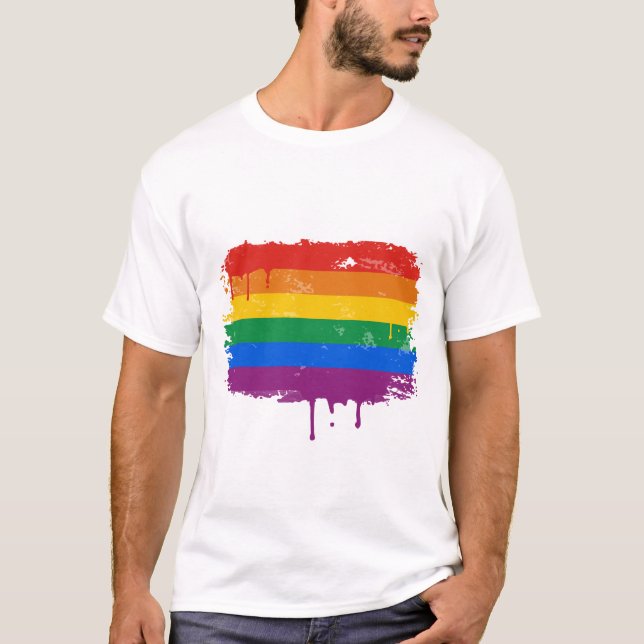 Regenbogen-Farbe T-Shirt (Vorderseite)
