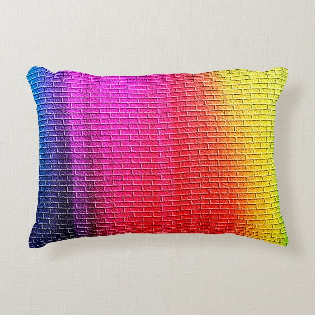 Regenbogen Farben abstrakter Hintergrund. Gradient Dekokissen (Vorderseite)
